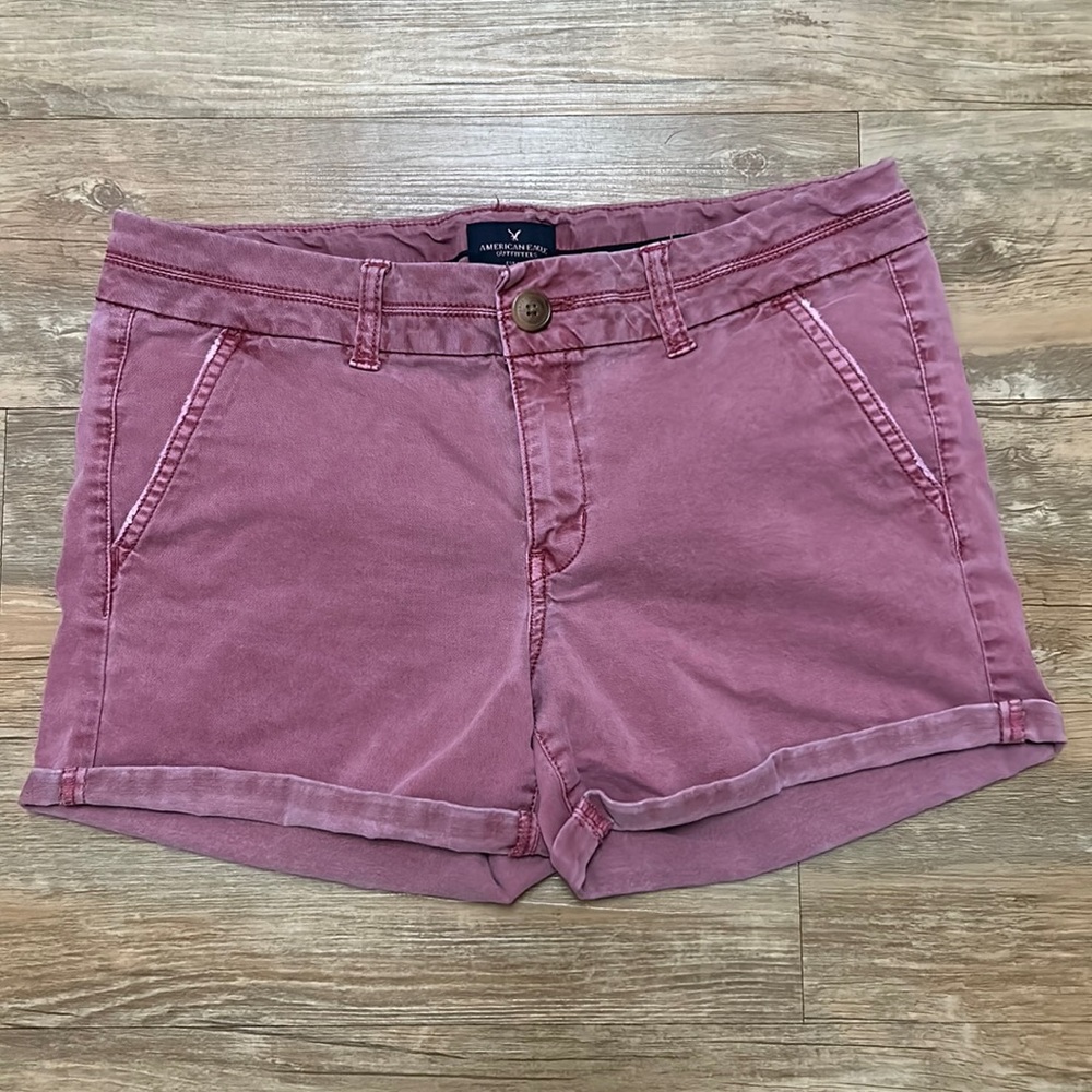 AEO mauve midi shorts
